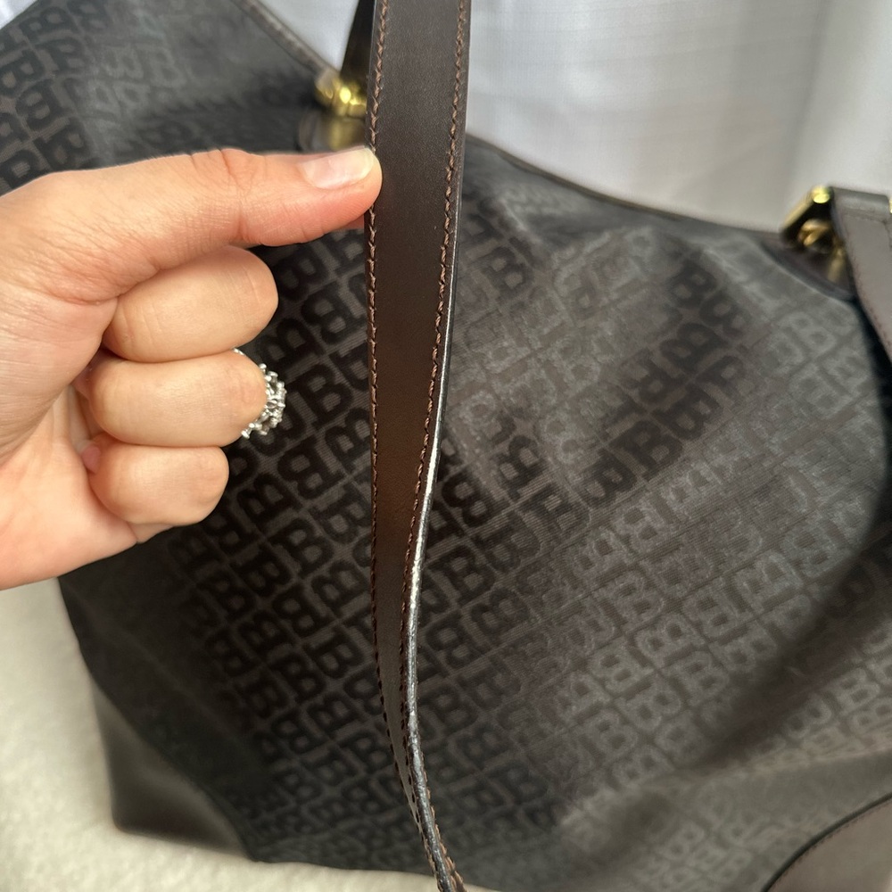 Vintage Bally Monogram Jacquard Canvas Tote - Picture 10 of 17